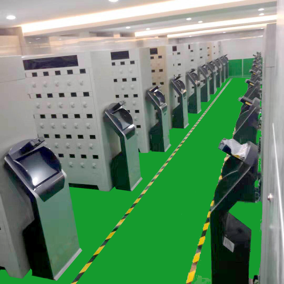 彩屏智能礦燈充電柜噴塑